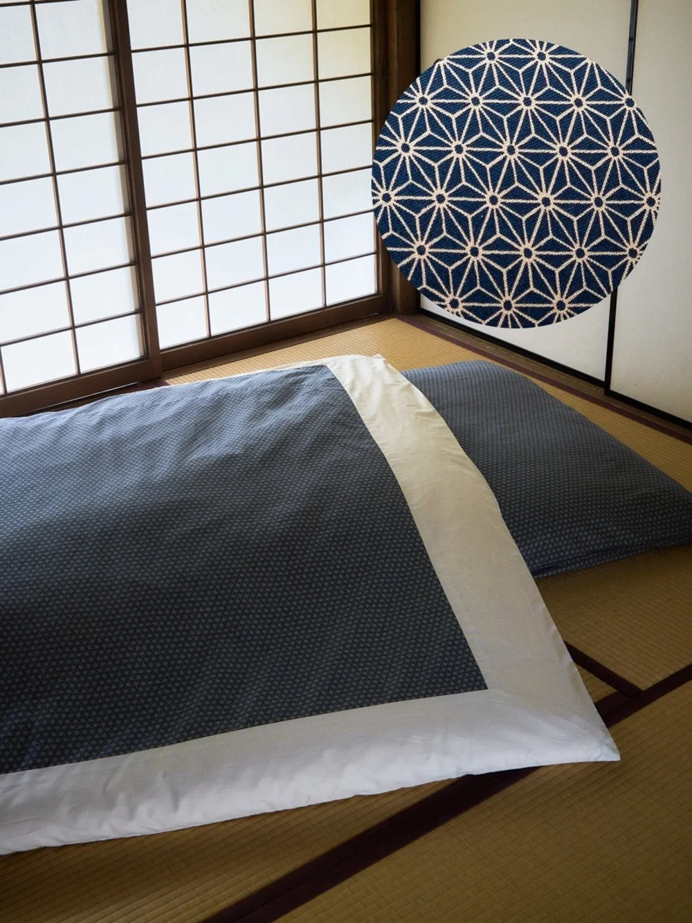 Earthsake 100% Wool Organic Cotton Cover with Navy Comforter Cover Twin 68x88